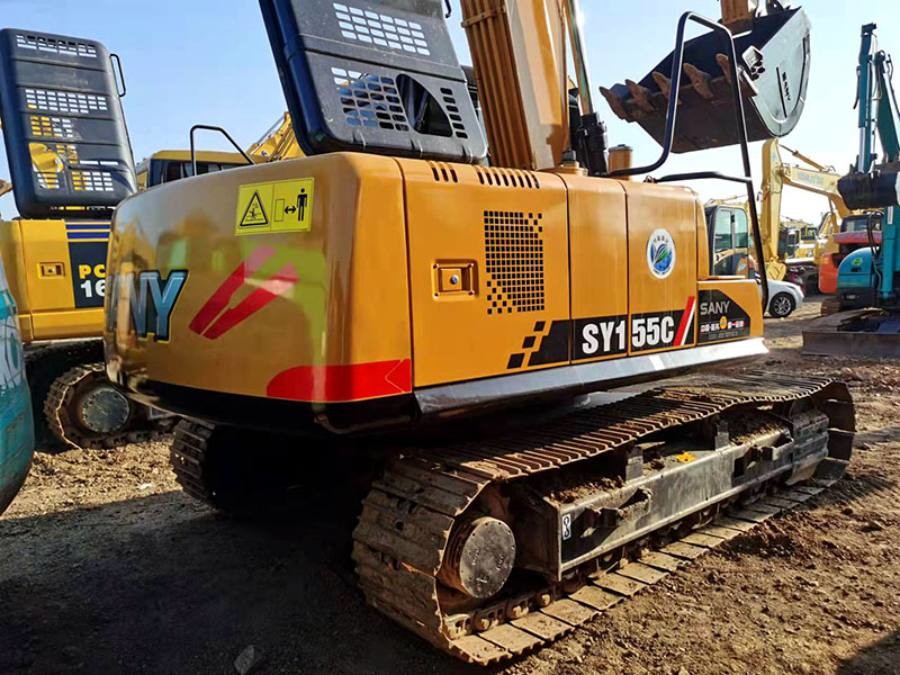 Multifunctional 2nd Hand Excavator Diggers Sany SY155C Crawler For Demolition