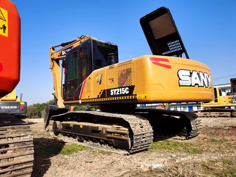 118KW 21900KG Hydraulic Used Sany Excavator SY215C SY215CPro