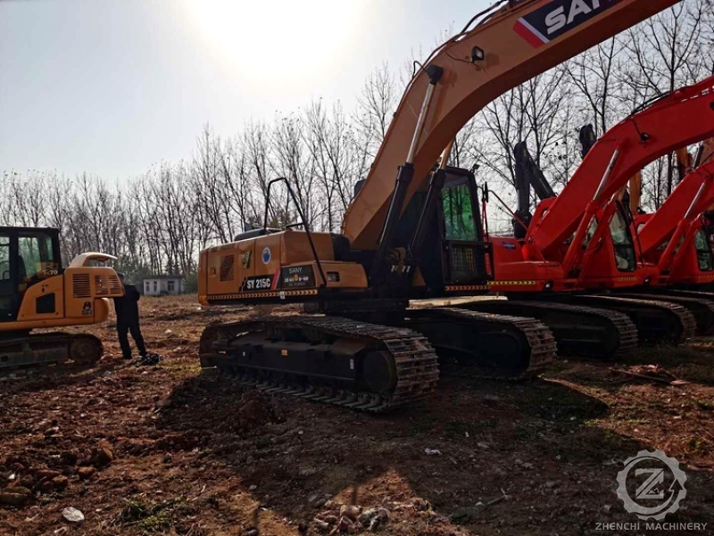 118KW 21900KG Hydraulic Used Sany Excavator SY215C SY215CPro