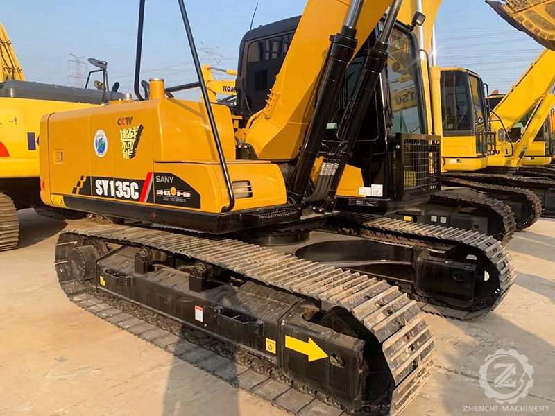 Used Sany SY135C Hydraulic Small Excavator Trackhoe Crawler Digger for cheap sale