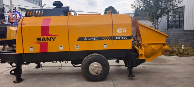 Used Sany HBT60 HBT80 HBT90 Stationary Trailer Pump for Sale