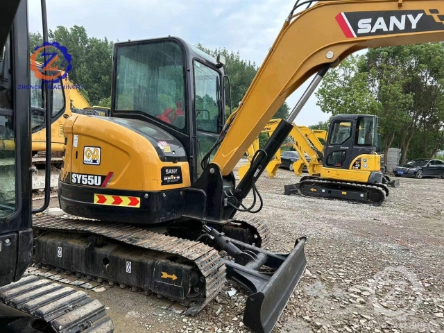 Used Excavator SANY SY55U 5 TON Secondhand Mini Excavator Machine for Good Sale in Great Condition