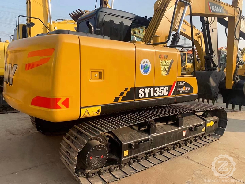 Used Sany SY135C Hydraulic Small Excavator Trackhoe Crawler Digger for cheap sale