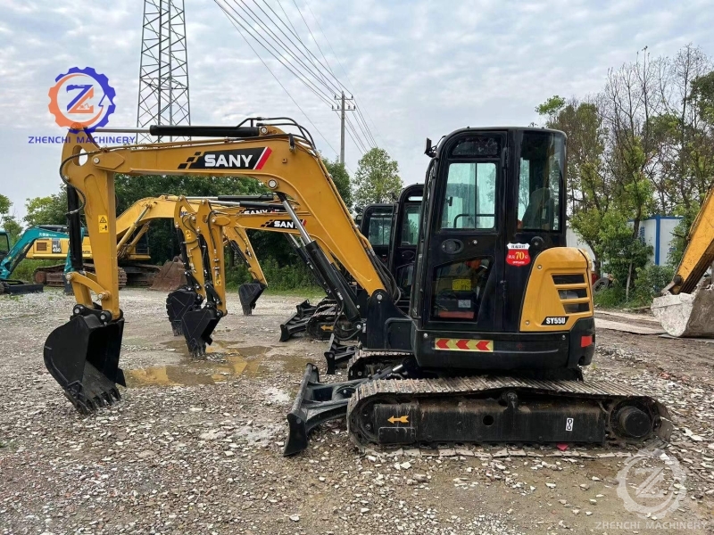 Used Excavator SANY SY55U 5 TON Secondhand Mini Excavator Machine for Good Sale in Great Condition