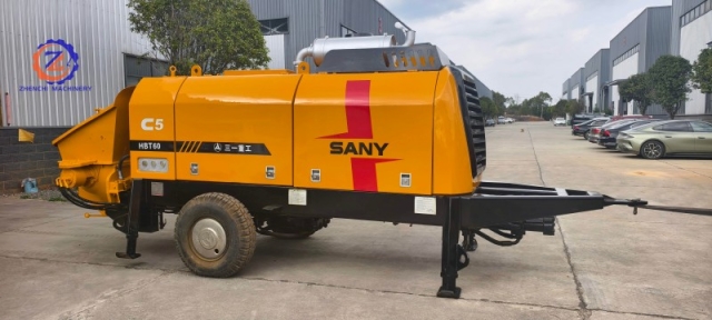 Used Sany HBT60 HBT80 HBT90 Stationary Trailer Pump for Sale