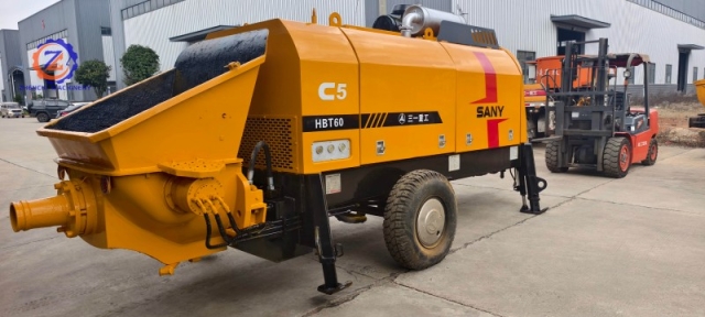 Used Sany HBT60 HBT80 HBT90 Stationary Trailer Pump for Sale