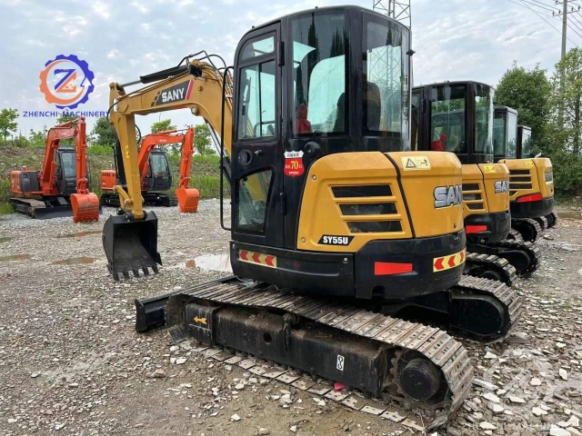 Used Excavator SANY SY55U 5 TON Secondhand Mini Excavator Machine for Good Sale in Great Condition
