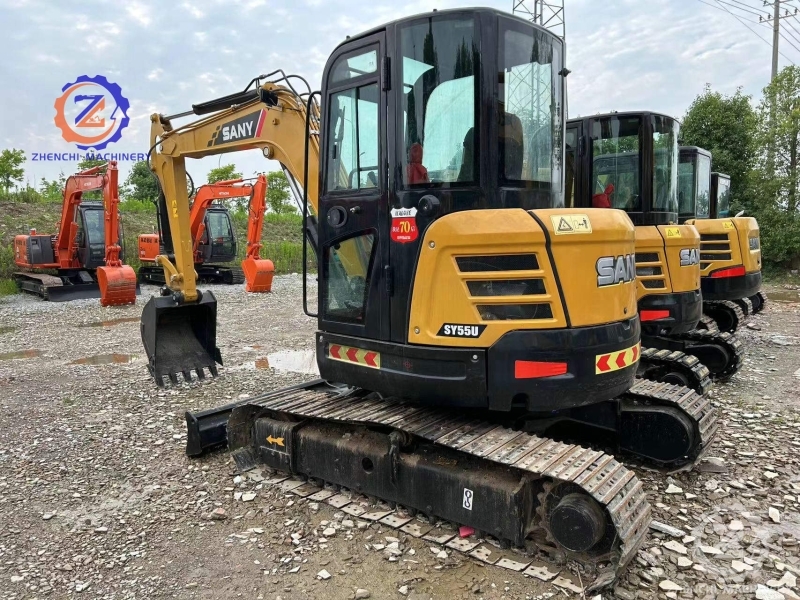 Used Excavator SANY SY55U 5 TON Secondhand Mini Excavator Machine for Good Sale in Great Condition