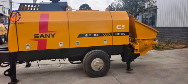 Used Sany HBT60 HBT80 HBT90 Stationary Trailer Pump for Sale